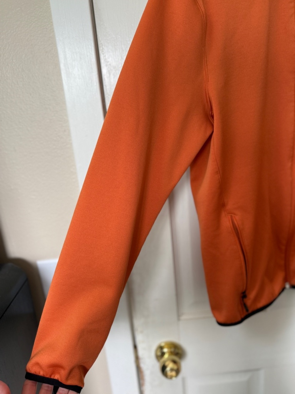 The North Face Mens Small Orange Full Zip Jacket Fleece Outdoor Layer - Picture 5 of 16